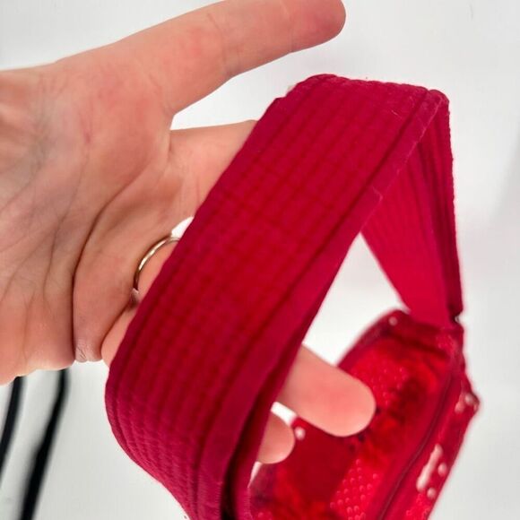 Donna Sharp Floral Polka Dot Leopard Red Adjustable Crossbody Purse Bag - Picture 11 of 16